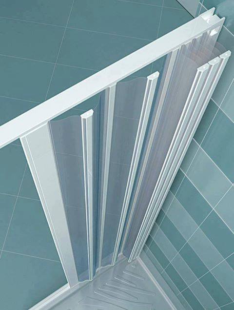 Cabina dus trei laturi, Saturnia 90, usi armonice, 90x90x90cm, fara cadita, material PVC - 1 | YEO