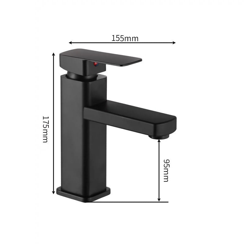 Baterie baie, anticalcar, rezistenta la zgarieturi, barbotator economisire apa, fara stropire, cartus ceramic, negru mat — imaginea 2