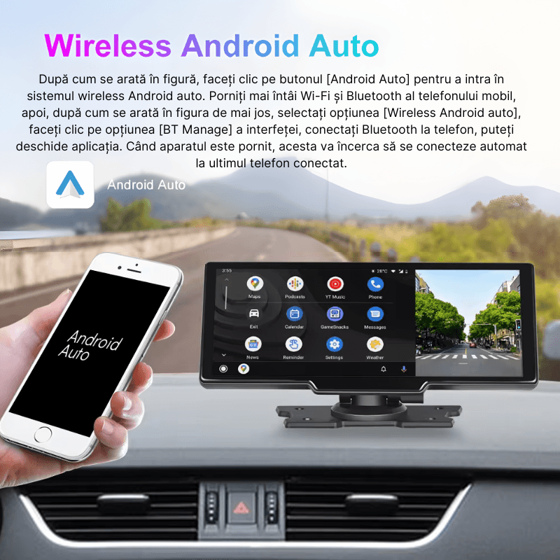 Navigatie auto multimedia MaGeCa C200, Apple CarPlay/Android Auto Wireless, Display 10.26 inch, 2 camere fata/spate - imagine 2