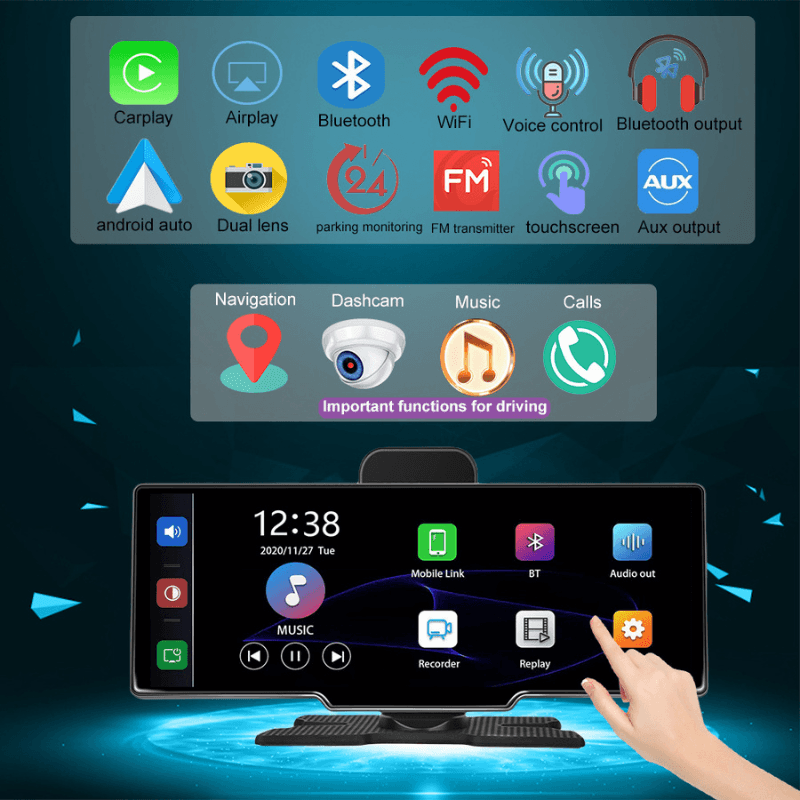 Navigatie auto multimedia MaGeCa C200, Apple CarPlay/Android Auto Wireless, Display 10.26 inch, 2 camere fata/spate - imagine 6