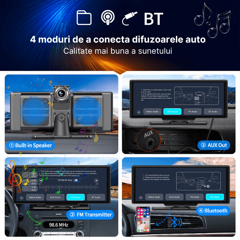 Navigatie auto multimedia MaGeCa C200, Apple CarPlay/Android Auto Wireless, Display 10.26 inch, 2 camere fata/spate - imagine 9
