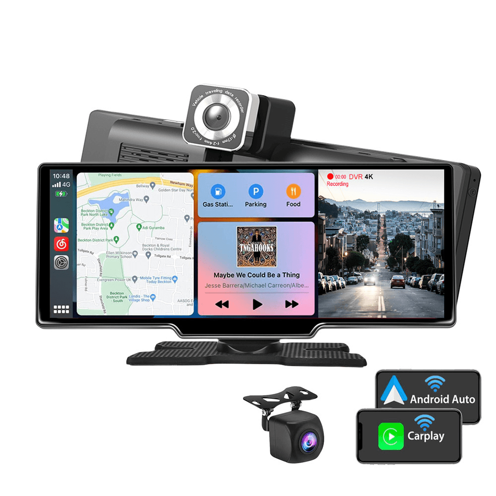Navigatie auto multimedia MaGeCa C200, Apple CarPlay/Android Auto Wireless, Display 10.26 inch, 2 camere fata/spate