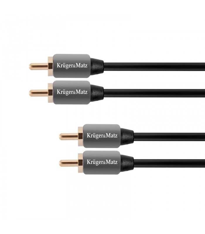 Cablu 2x RCA la 2x RCA 0.5m Profesional Kruger&Matz