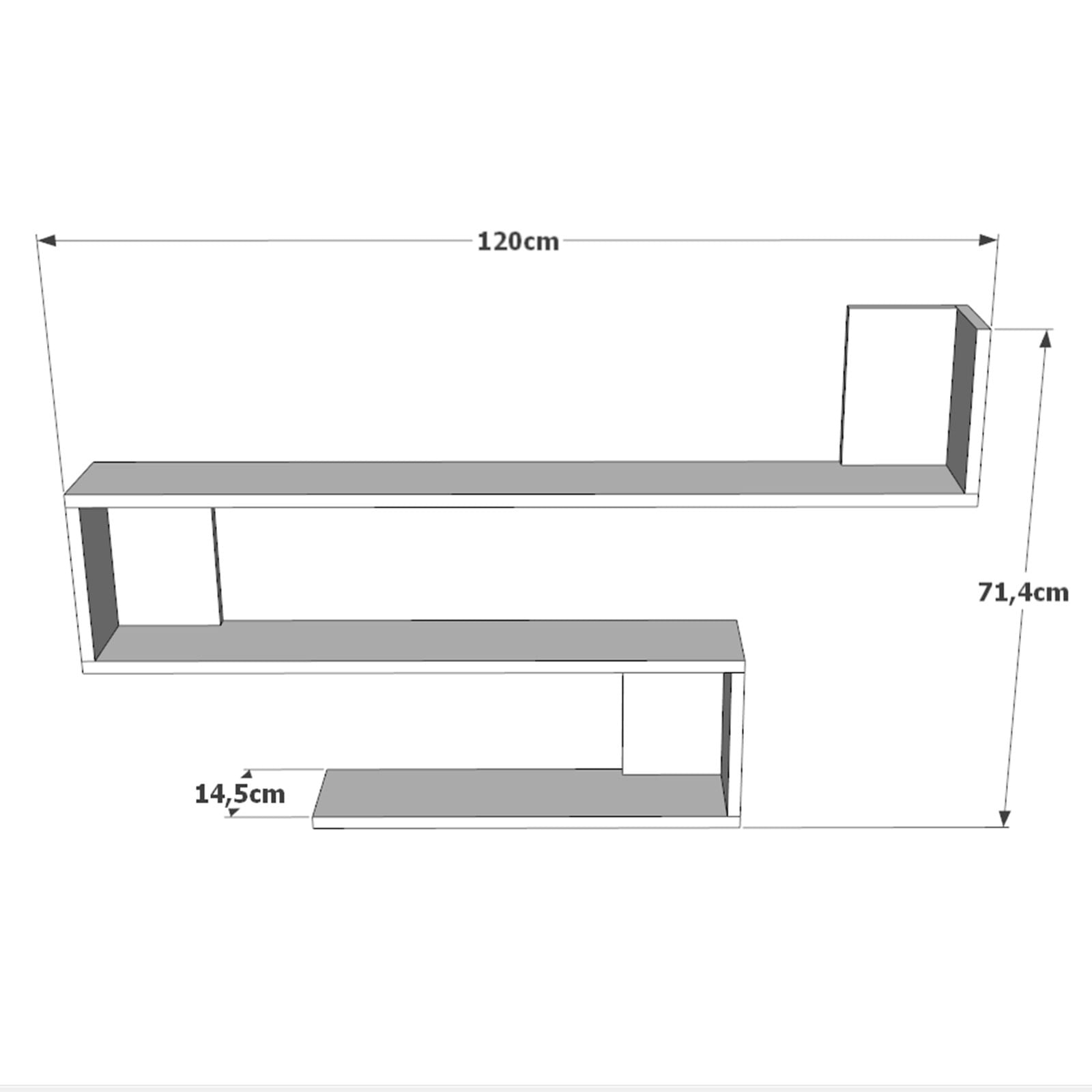 Raft de perete Hanah Home Wl10-A, maro — imaginea 2