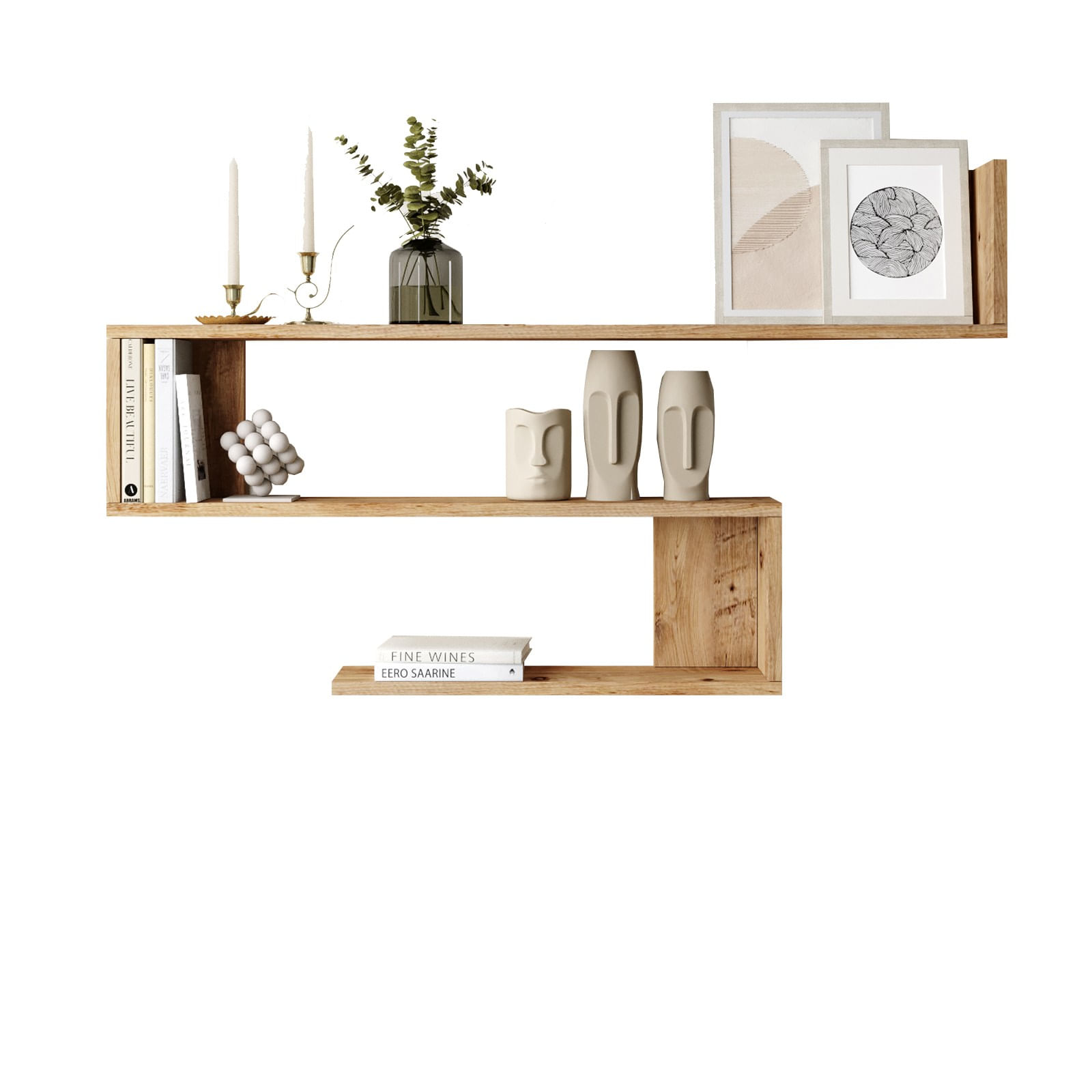 Raft de perete Hanah Home Wl10-A, maro — imaginea 4