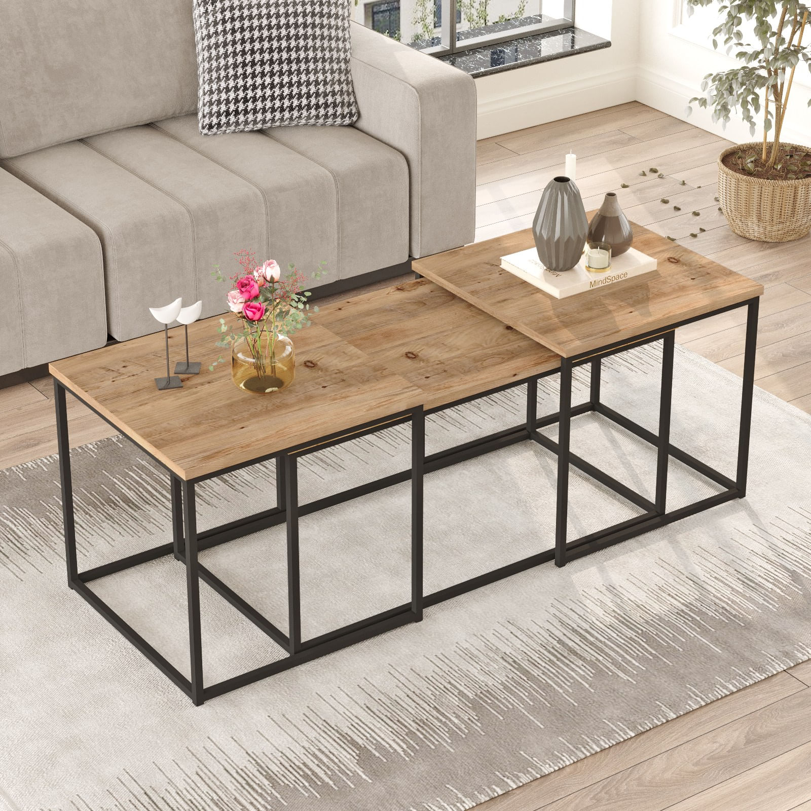 Masuta de cafea Hanah Home Vg9-A, maro — imaginea 3