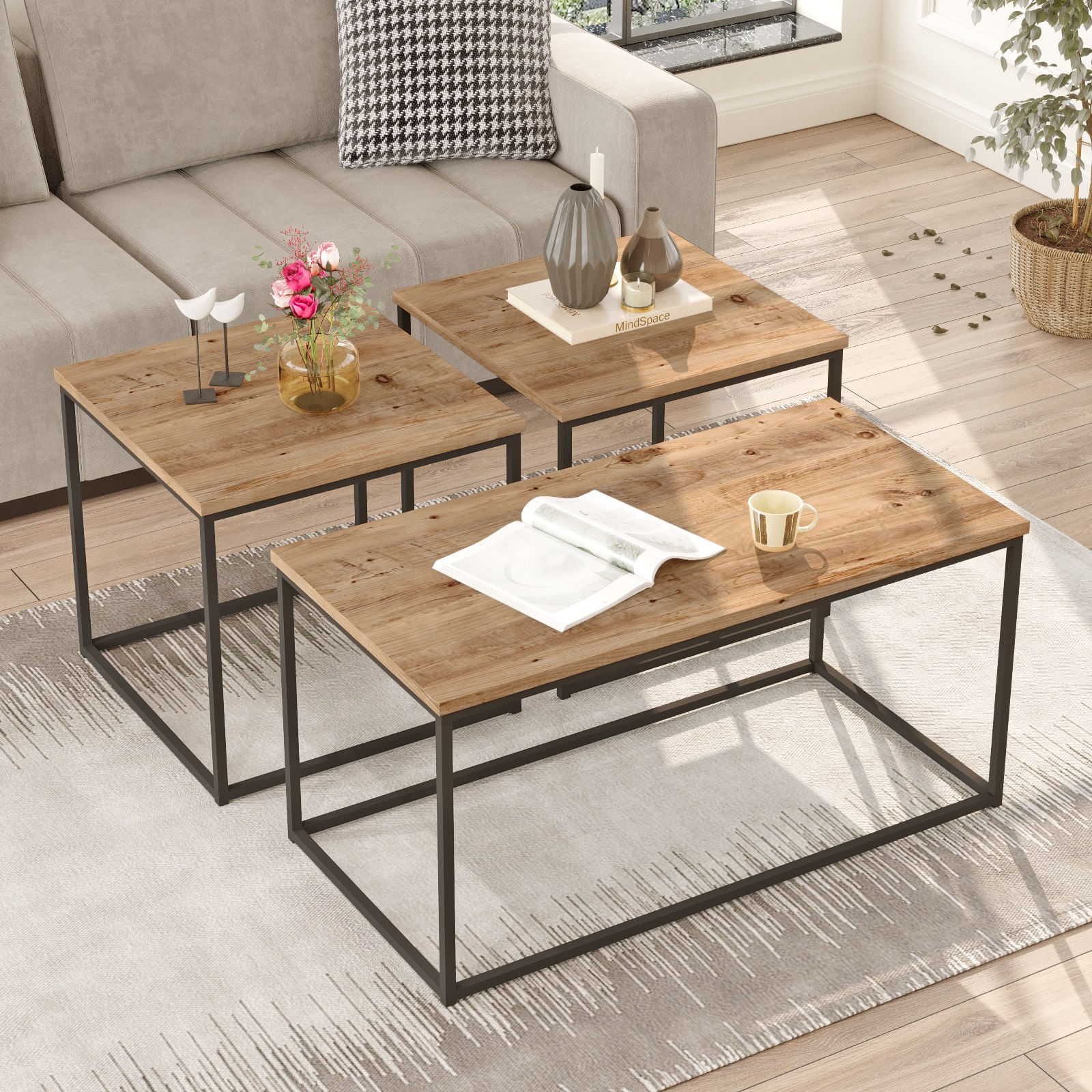 Masuta de cafea Hanah Home Vg9-A, maro — imaginea 5