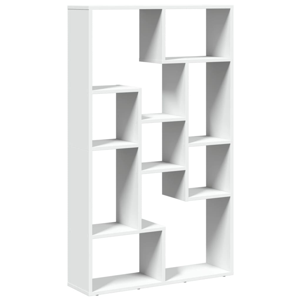Biblioteca, alb, 72x20x120 cm, lemn prelucrat