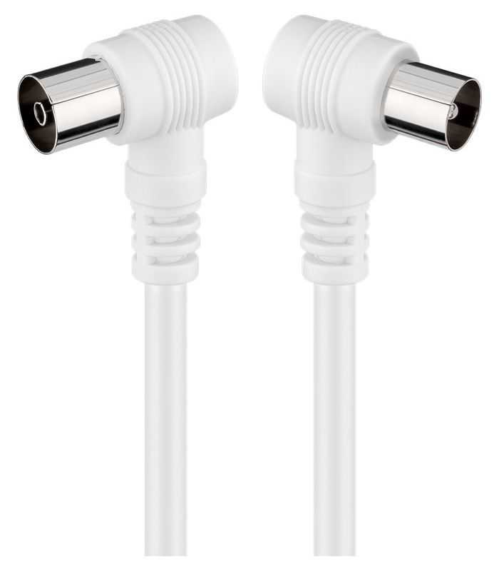 Cablu coaxial 90 grade la coaxial 90 grade 2.5m dublu ecranat Goobay