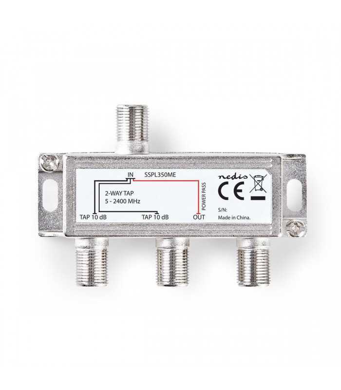 Spliter F Max. 10 dB Frecventa 5-2400MHz 2 Iesiri TAP Nedis