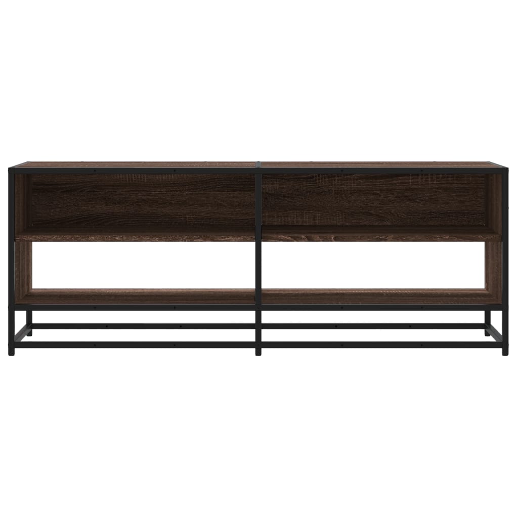 Dulap TV stejar maro, 120,5x40x46 cm, lemn prelucrat si metal — imaginea 4