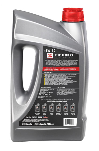 TRIAX Euro Ultra VX 5W-30 Full Synthetic DPF | 507.00 | 504.00 Longlife III / 4,73 lt