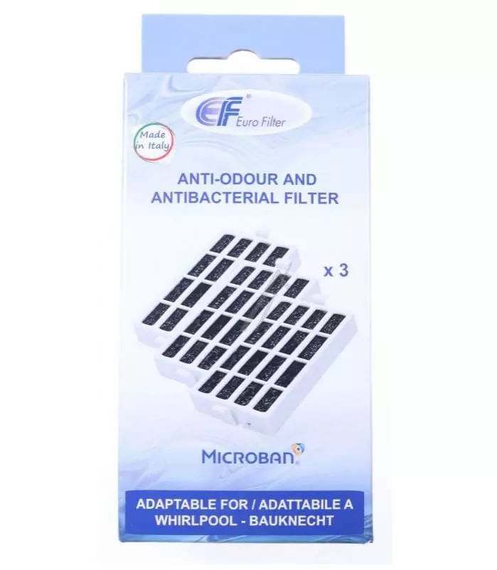 Set 3 bucati microfiltru antibacterian cu timestrip pentru frigider Whirlpool Wf019