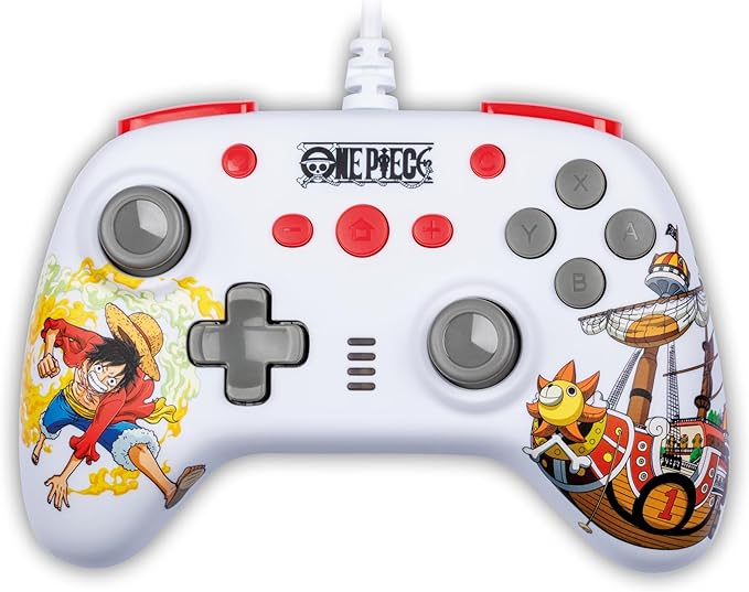 Controller cu fir compatibil Nintendo Switch/PC, alb