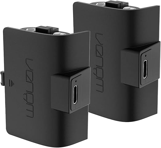 Set 2 baterii Xbox Series S & X+ Cablu de incarcare, Venom, 1100mAh, negru - 1 | YEO