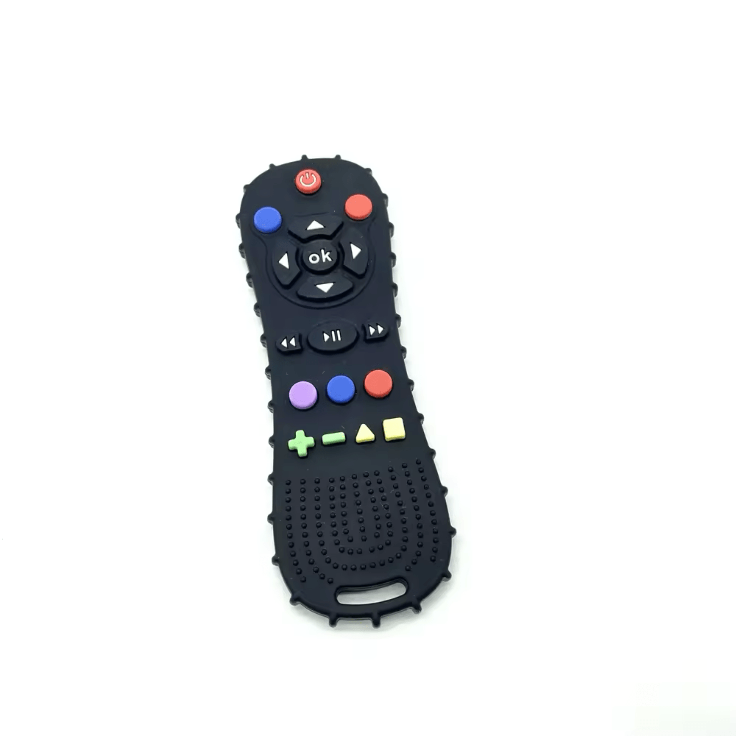 Jucarie din silicon alimentar in forma de telecomanda GAVIO®, pentru dentitia bebelusului, 6 luni+, 15x5 cm, Negru - 3 | YEO