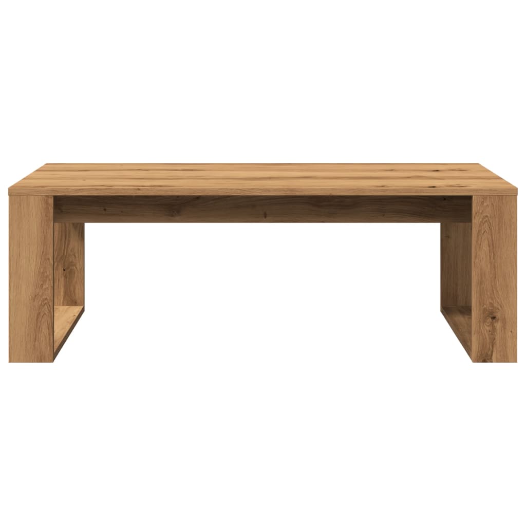 Masuta de cafea, stejar artizanal, 102x50x35 cm lemn prelucrat — imaginea 4