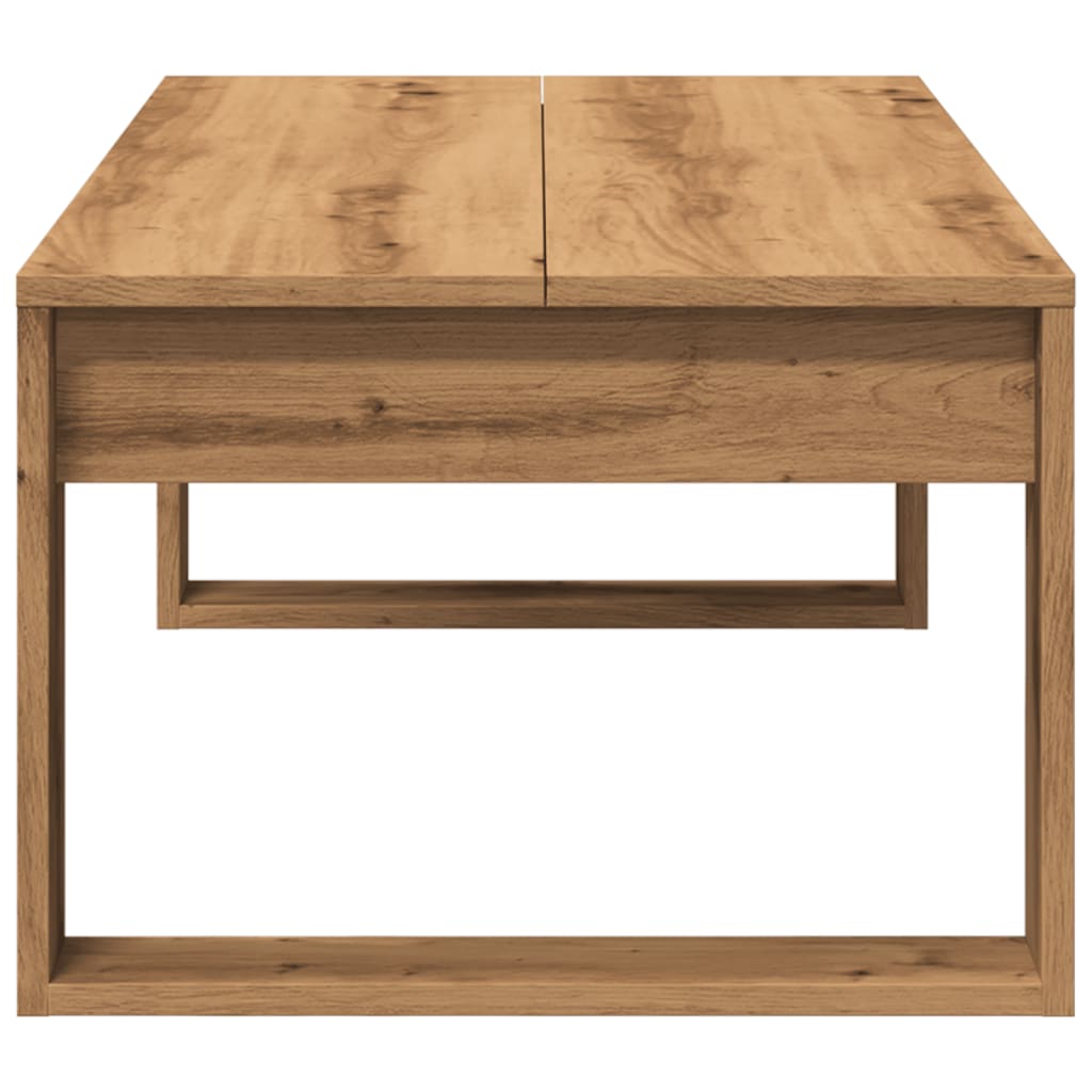 Masuta de cafea, stejar artizanal, 102x50x35 cm lemn prelucrat — imaginea 5