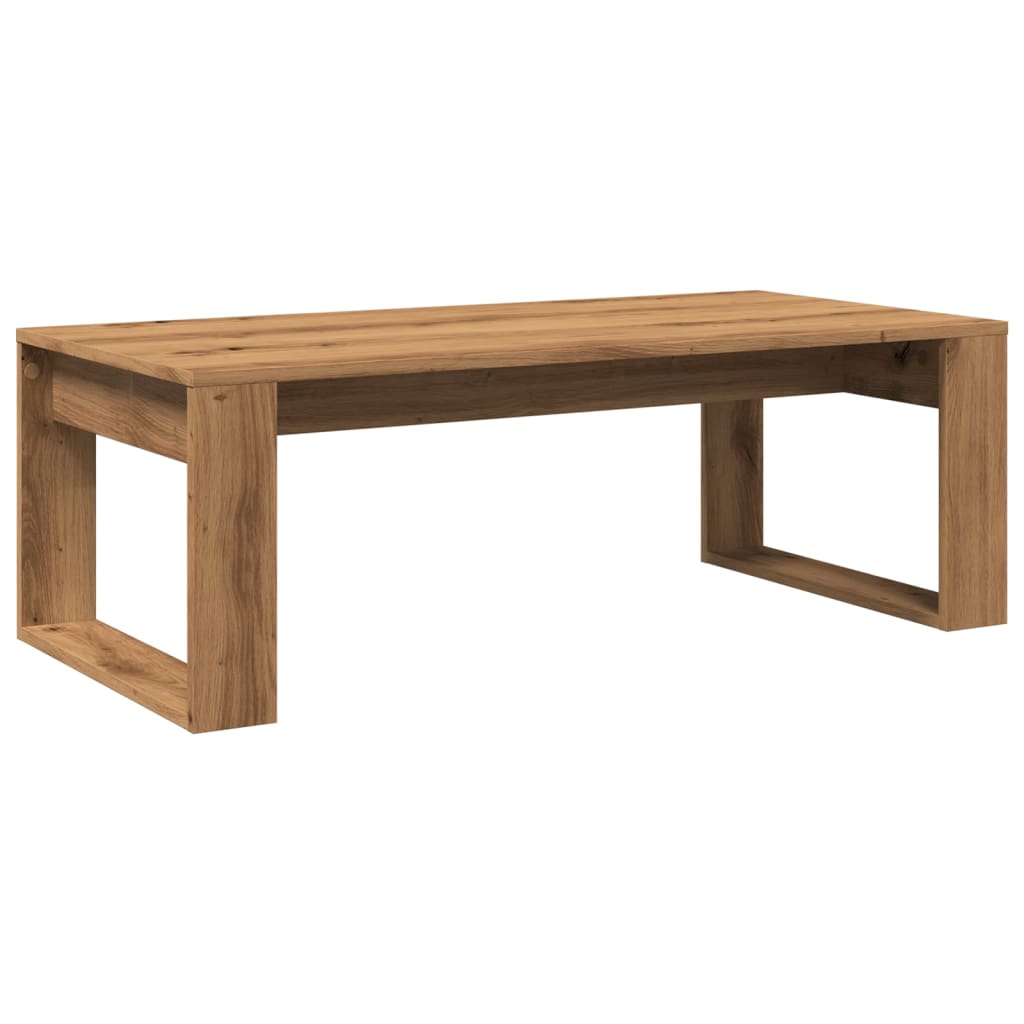 Masuta de cafea, stejar artizanal, 102x50x35 cm lemn prelucrat — imaginea 6