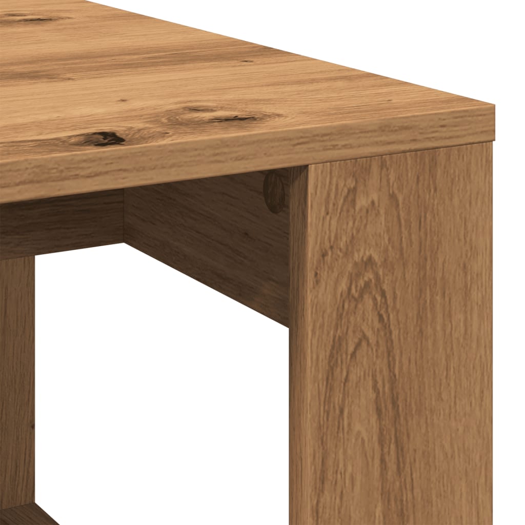 Masuta de cafea, stejar artizanal, 102x50x35 cm lemn prelucrat — imaginea 7
