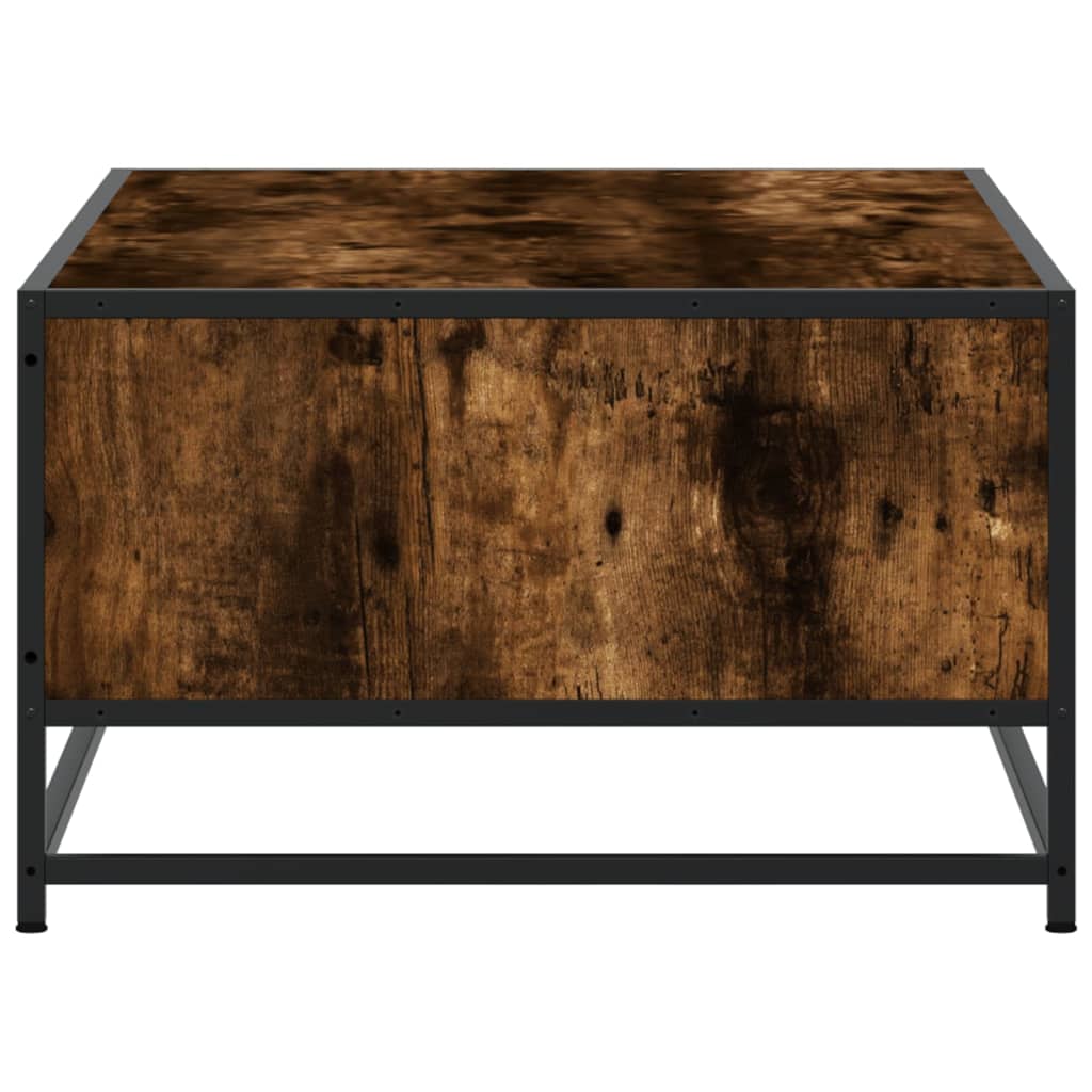 Masuta de cafea stejar fumuriu 100x57x35cm lemn prelucrat/metal — imaginea 6