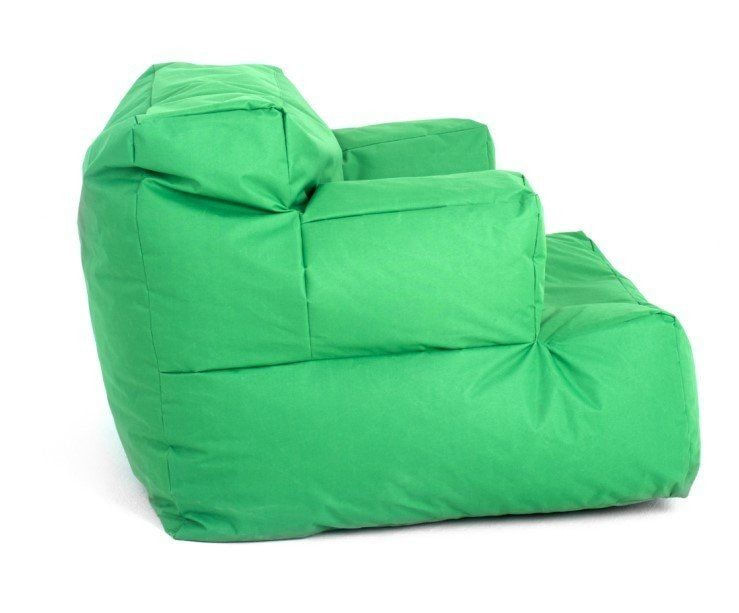 Fotoliu tip para, Big Bean Bag, textil umplut cu perle polistiren, verde, 80 x 80 x 70 cm — imaginea 2