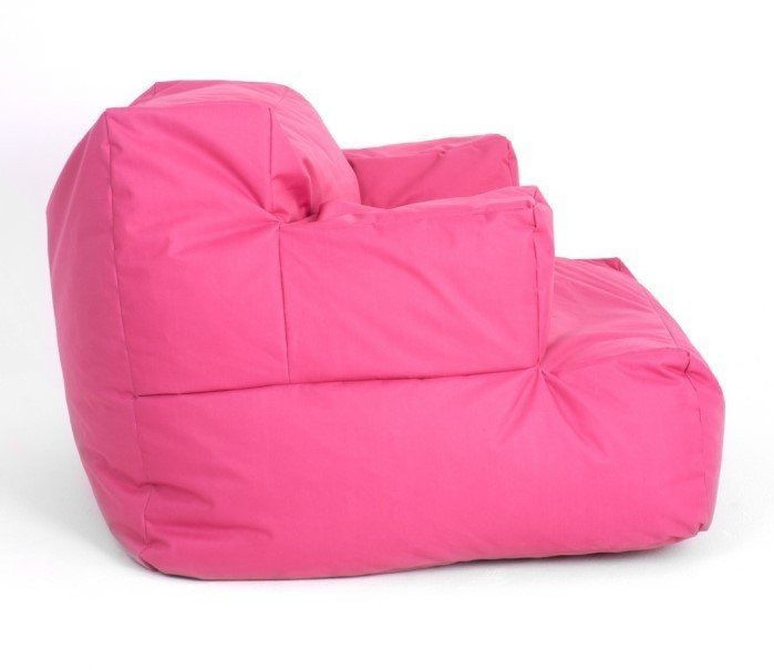 Fotoliu Big Bean Bag, textil umplut cu perle polistiren, roz, 80 x 80 x 70 cm — imaginea 2