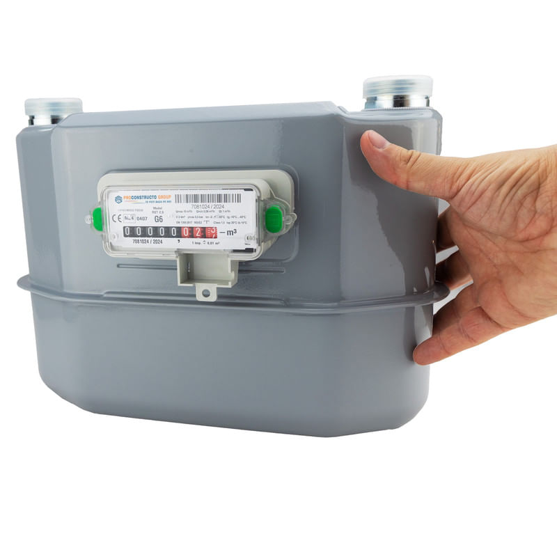 Contor de gaz G6 mecanic 10 mc/h, Proconstructo Group, 250 mm intre axe, racorduri 1