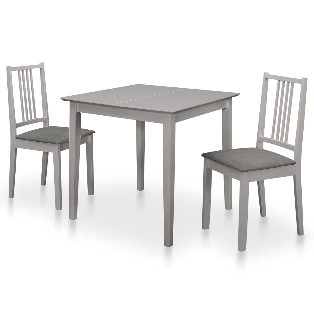 Set mobilier de bucatarie, 3 piese, gri, MDF