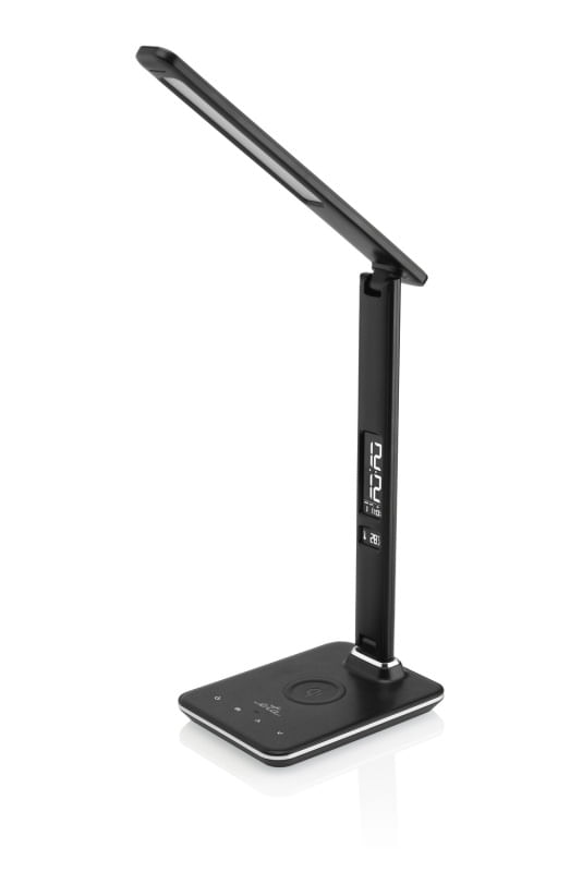 Lampa LED de birou ETA 1893 90000, 6.5 W, LCD afisare ora si data, alarma, baza incarcare wireless telefon — imaginea 10