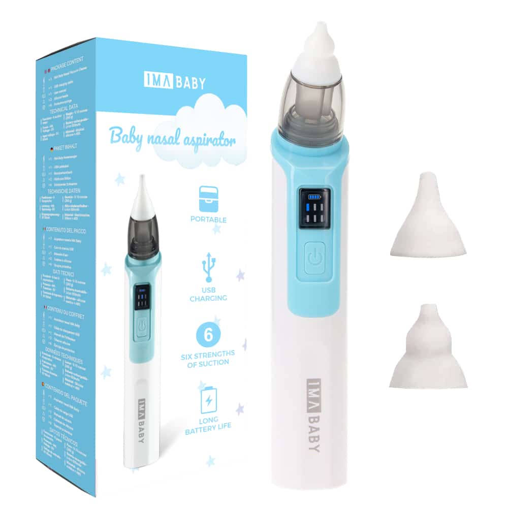 Aspirator nazal electric IMA Baby pentru bebelusi si copii silentios, 6 Trepte de Aspirare, Portabil, cu USB, 500mAh - 2 | YEO