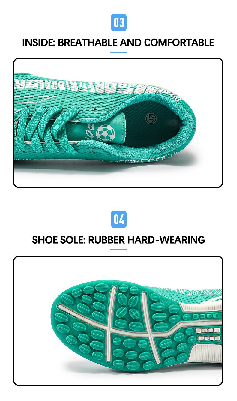 Ghete de fotbal copii, MBrands, 7.7 pentru teren sintetic, verde - imagine 9