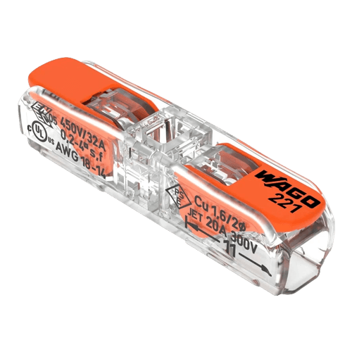 Conector derivatie in linie, 2 fire, max. 4 mm² (60 buc.) - WAGO 221-2411