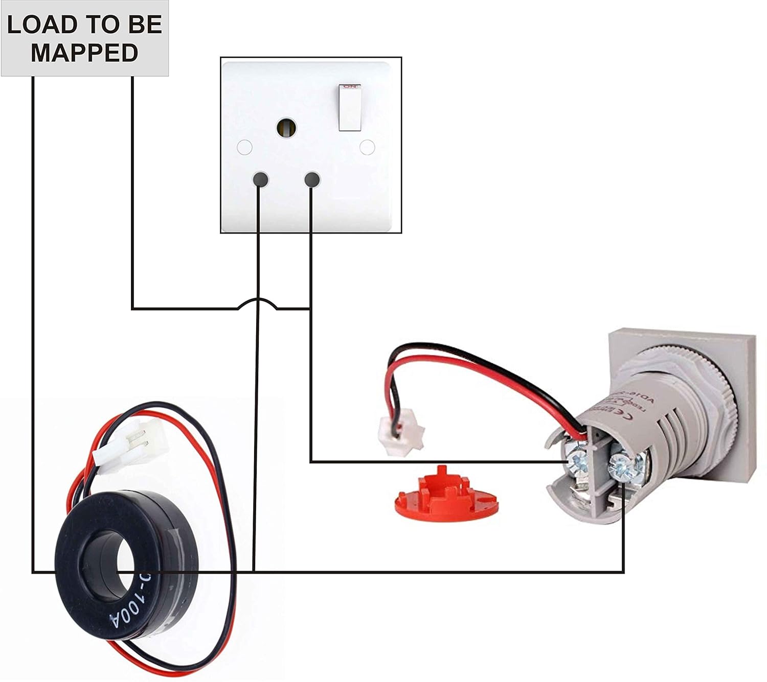 Voltmetru si Ampemetru Digital MRG MAD22 , Patrat, LCD, AC 50-500V, 100A - 1 | YEO