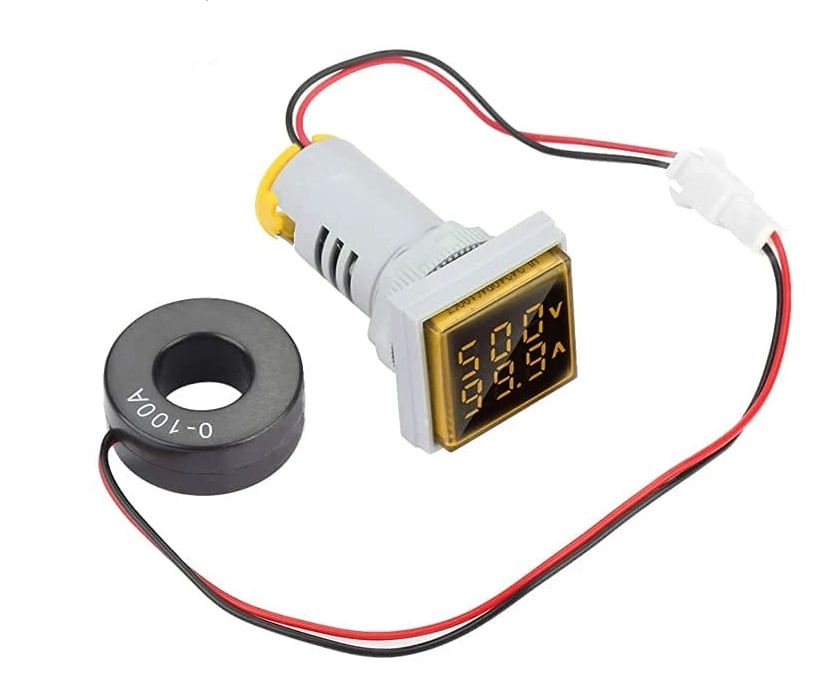 Voltmetru si Ampemetru Digital MRG MAD22 , Patrat, LCD, AC 50-500V, 100A - 3 | YEO