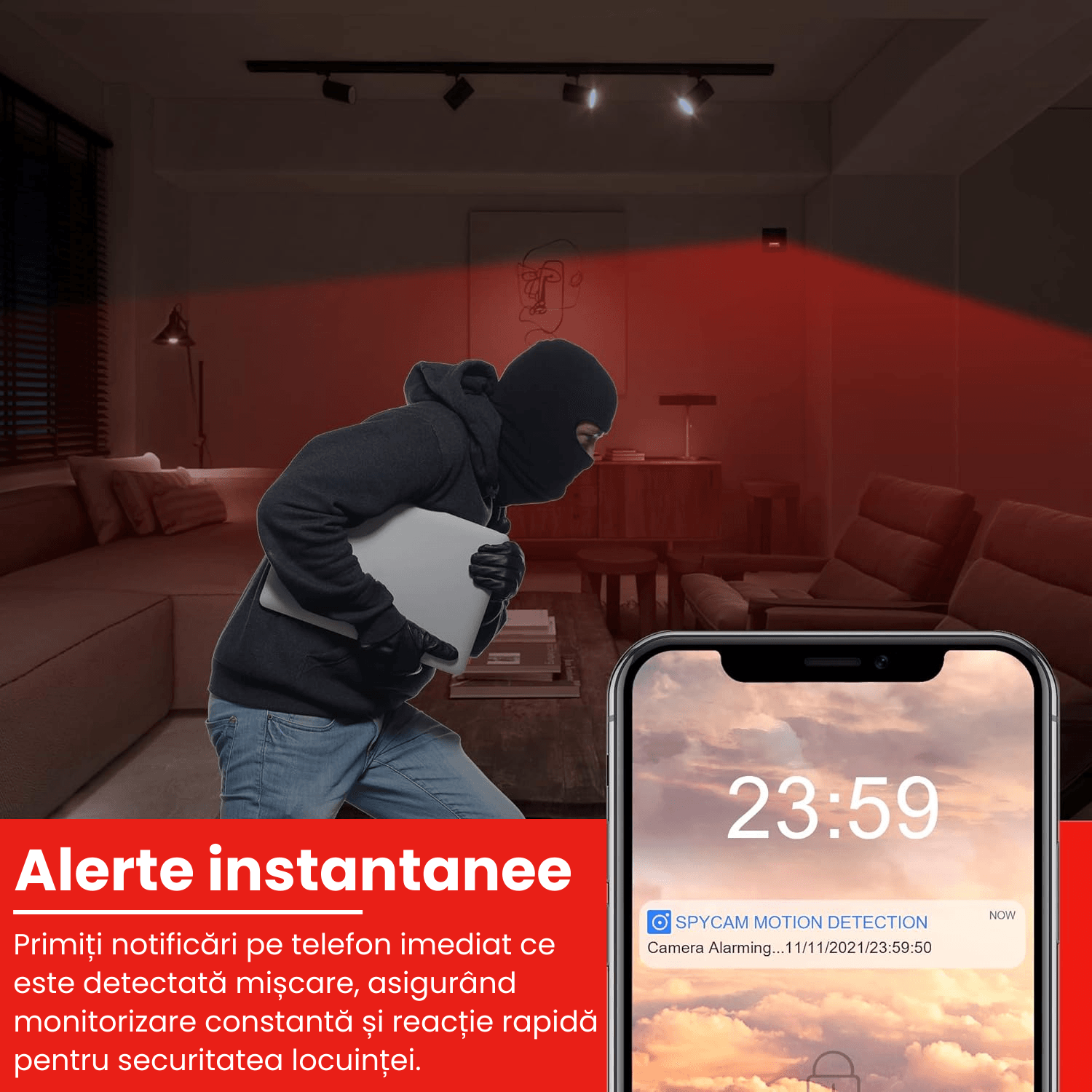 Incarcator cu camera ascunsa Full HD 1080P, VD005, WIFI, monitorizare video in timp real