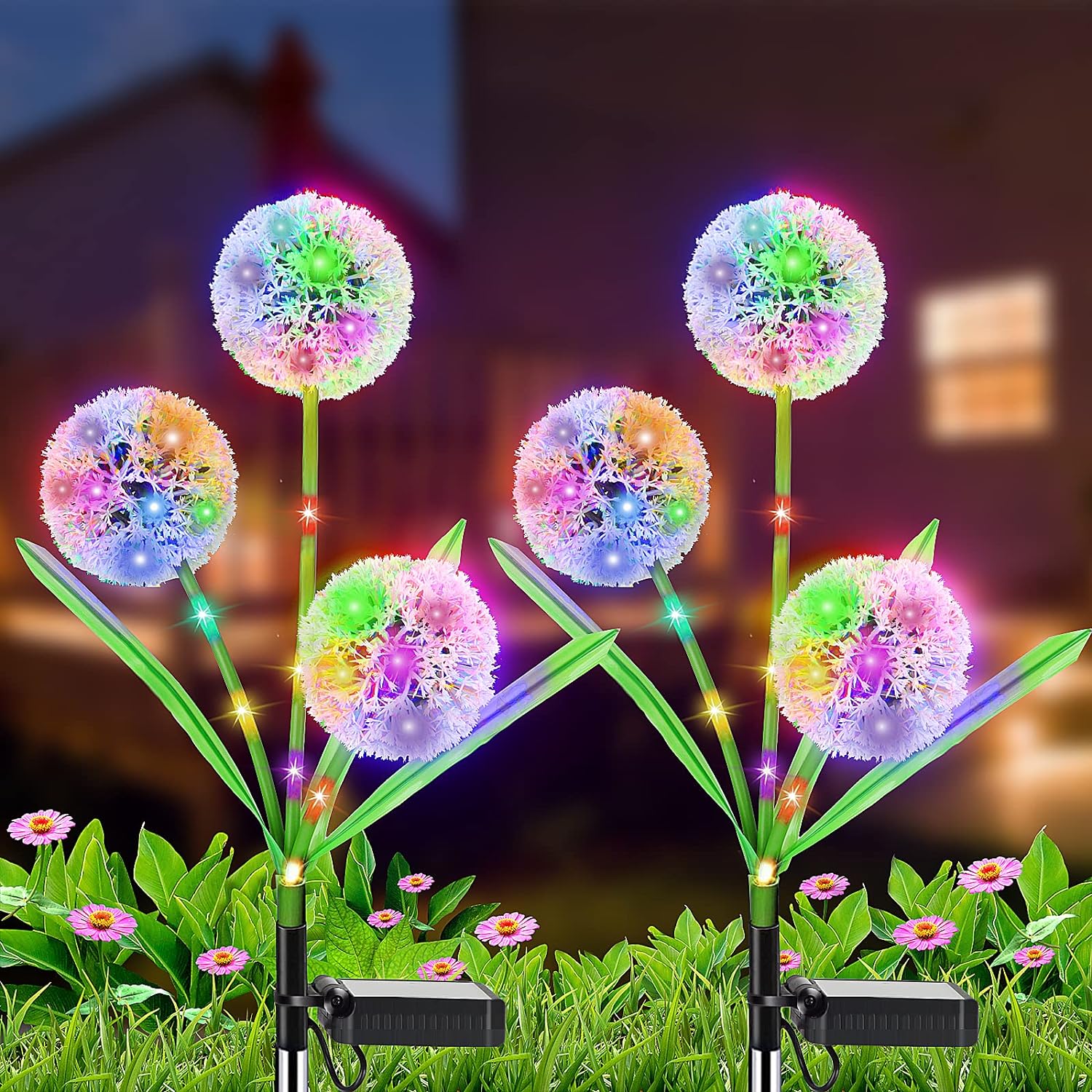 Lampa solara LED decorativa, model papadie, pentru gradina sau terasa, IP65, multicolora - 4 | YEO