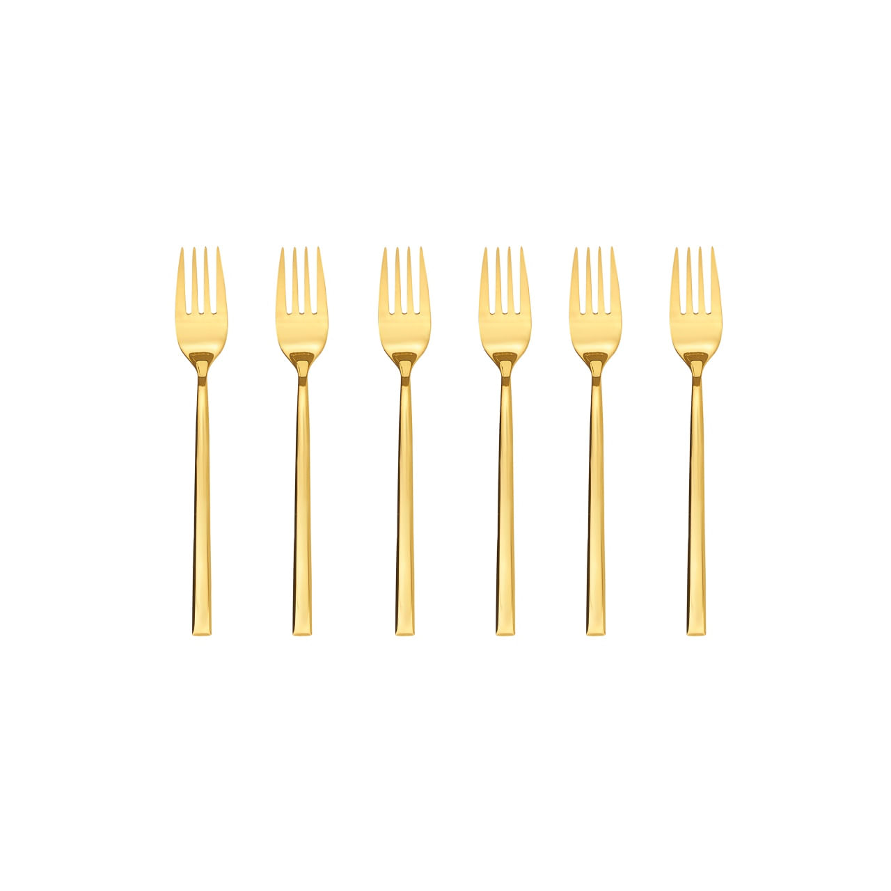 Set furculita desert, 6 piese, inox, AMBITION Como Gold