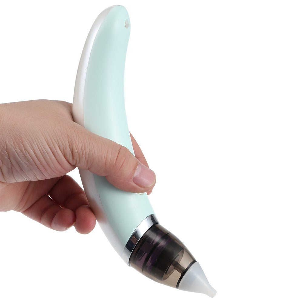Aspirator nazal pentru copii, portabil, 5 trepte de viteza si 2 capete, incarcare USB, verde - imagine 3