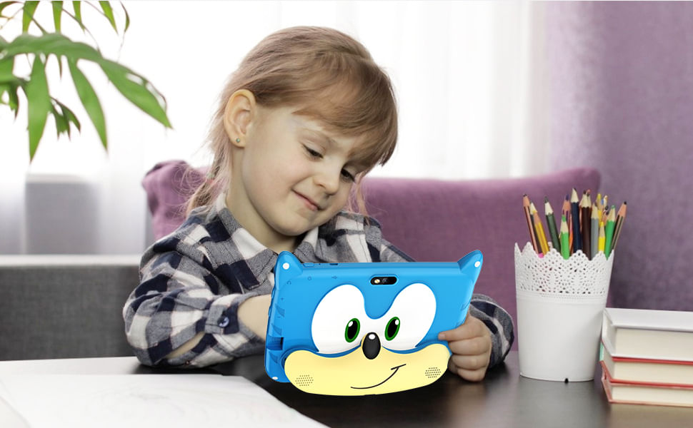 Tableta educationala pentru copii de 7 Inch, carcasa rezistenta sonic, android, 2+32 GB, 2 camere, bluetooth, wifi+cadou - 3 | YEO