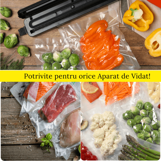 Set 100x Pungi Vidat Alimente MRG M1119, 30x20 cm, Universale, fara BPA - imagine 6