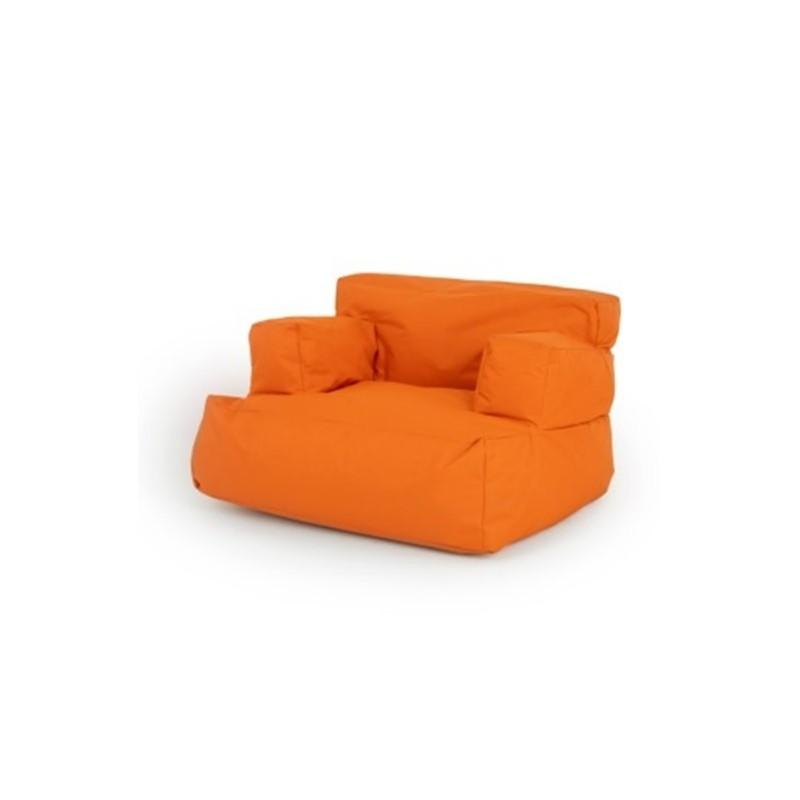 Fotoliu tip para, material textil umplut cu perle polistiren, portocaliu, 80 x 80 x 70 cm, MCT-F01