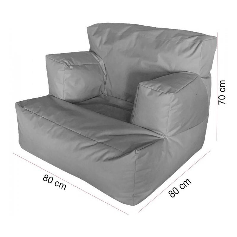 Fotoliu tip para, material textil umplut cu perle polistiren, portocaliu, 80 x 80 x 70 cm, MCT-F01 — imaginea 2