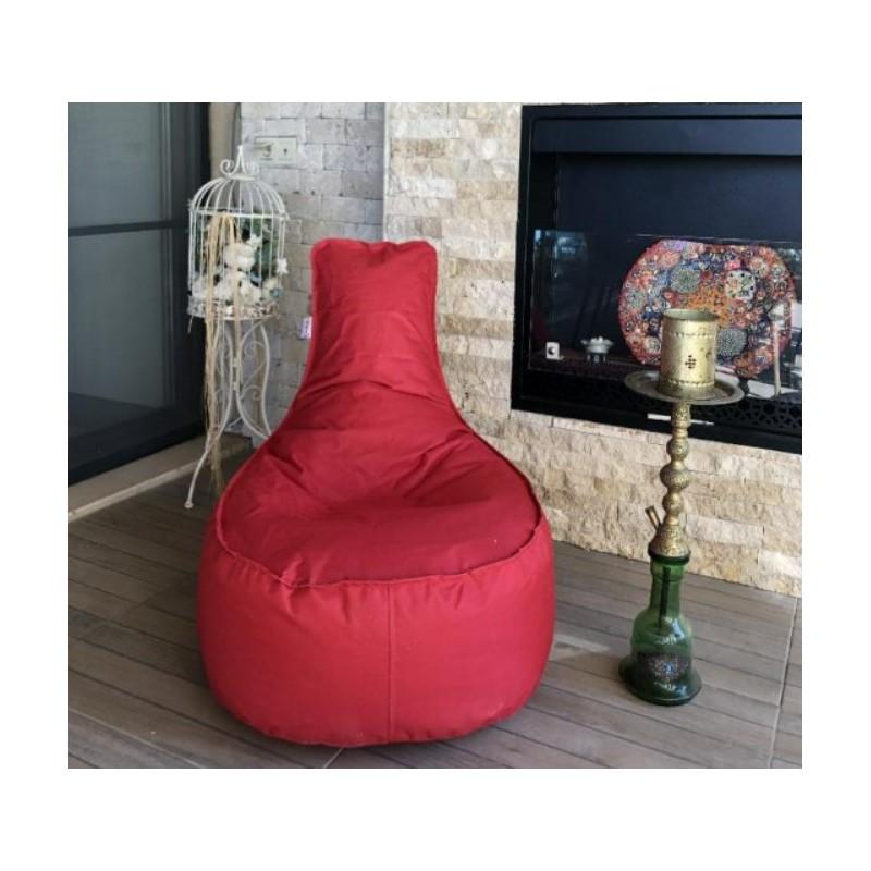 Fotoliu tip para, material textil, umplut cu perle polistiren, Rosu, 55X50X75 cm, MCT-F03