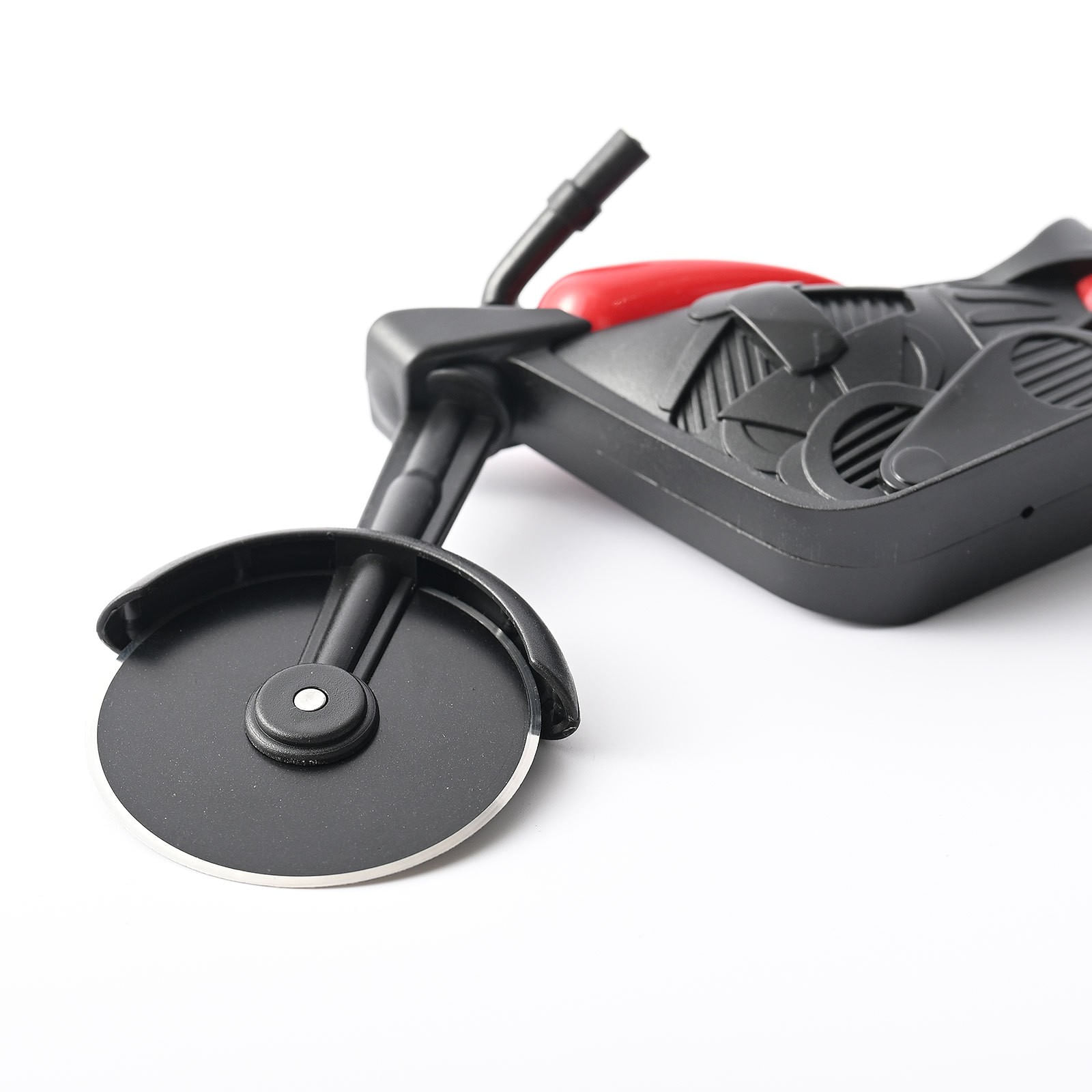 Cutit pentru Pizza, forma de motocicleta, cu suport pentru cutit, 21 x 9,5 cm — imaginea 5