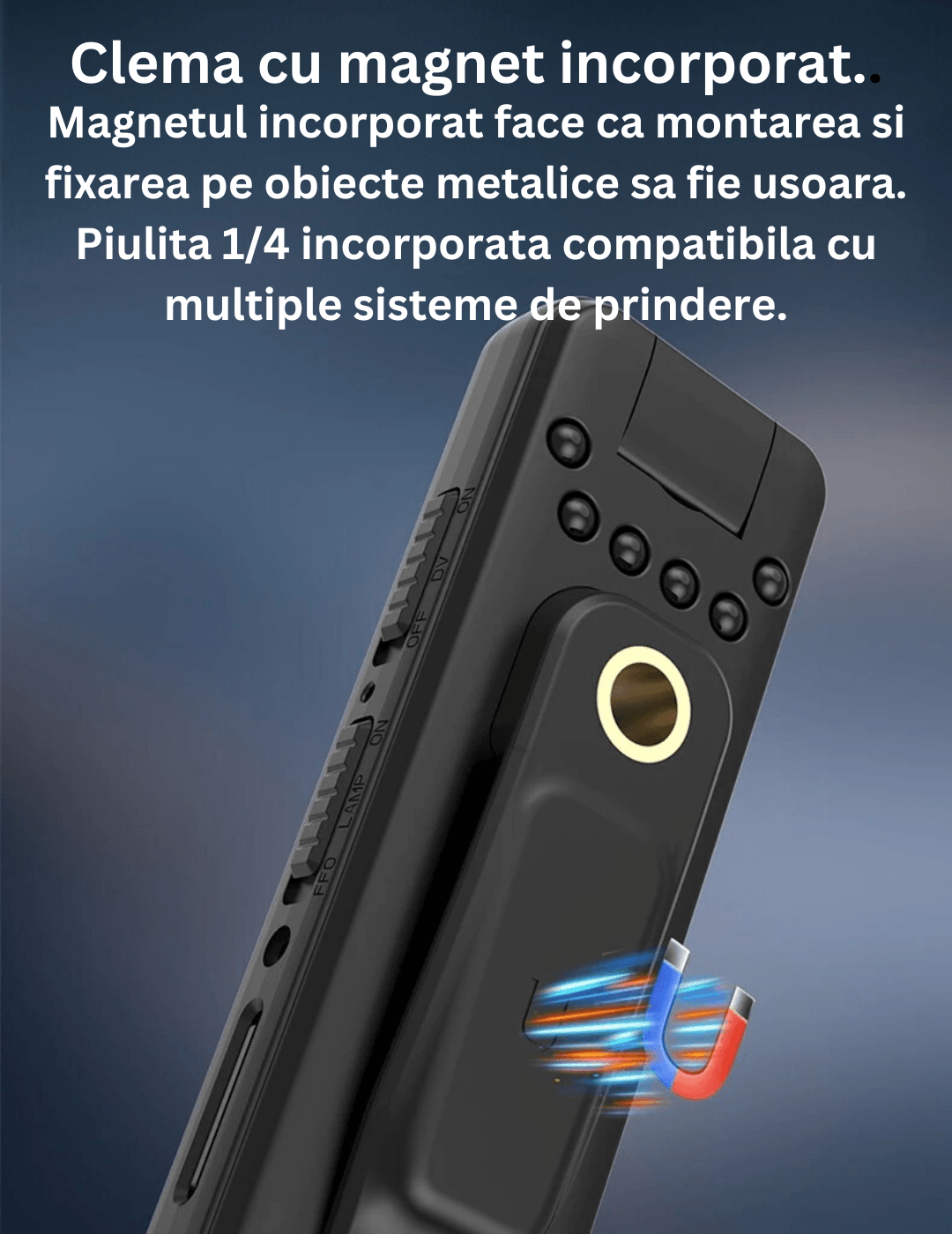 Camera Video Corporala NeoHGS®, Body Cam, 1080P HD, Vedere nocturna, Ecran 0.85-Inch, Functie reportofon, - 2 | YEO