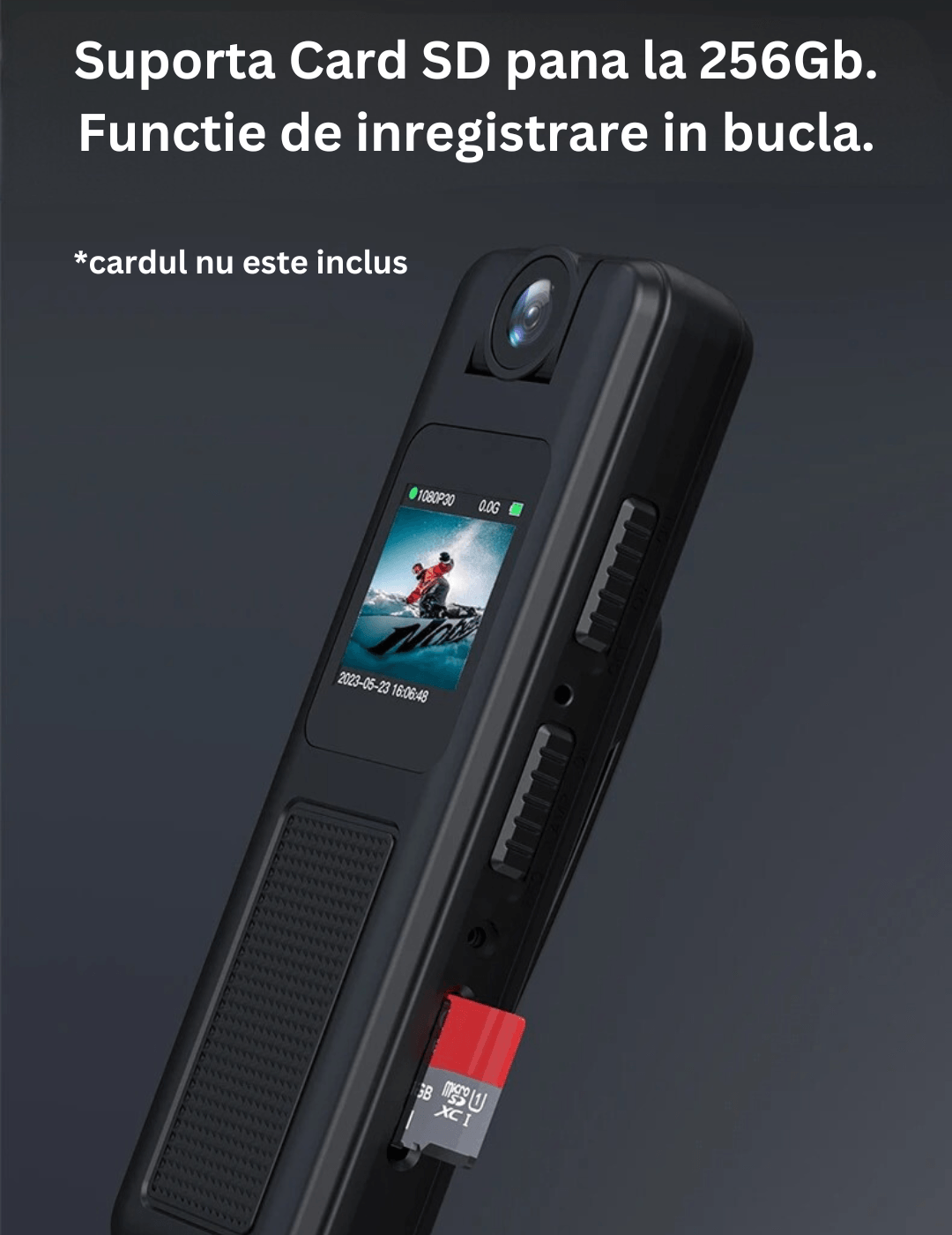 Camera Video Corporala NeoHGS®, Body Cam, 1080P HD, Vedere nocturna, Ecran 0.85-Inch, Functie reportofon, - 4 | YEO