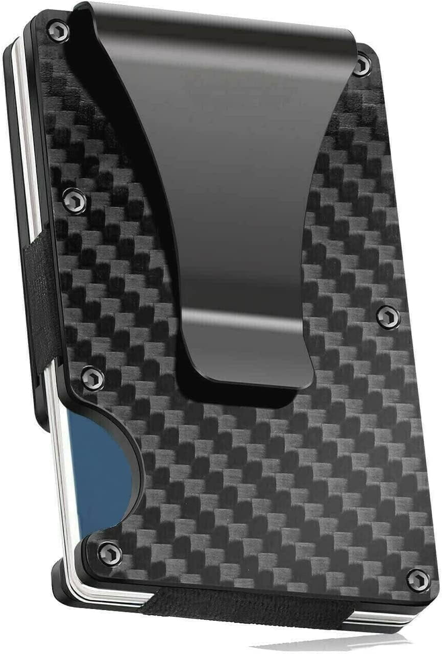 Portofel NeoHGS™, Fibra de Carbon, tip Portcard, Protectie RFID Anti-Furt, Unisex, Material Aluminiu/Fibra de Carbon