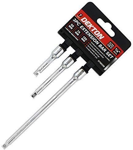 Bara de extensie, set 3 bucati, 50 mm, 75 mm, 150 mm, 1/4" CR-V, Dekton, DT85330