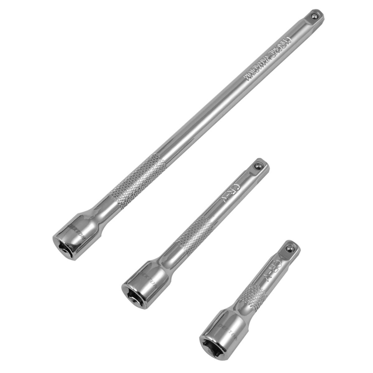 Bara de extensie, set 3 bucati, 50 mm, 75 mm, 150 mm, 1/4" CR-V, Dekton, DT85330 — imaginea 3